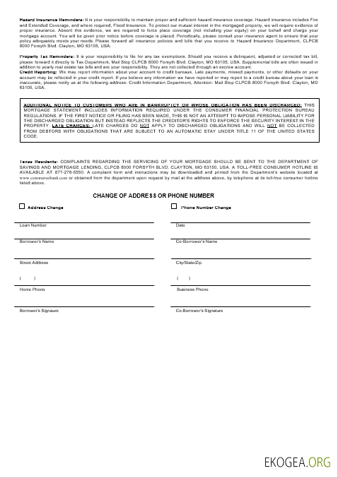 Relevé hypothécaire de la banque USA Commerce aux formats Word et PDF 3